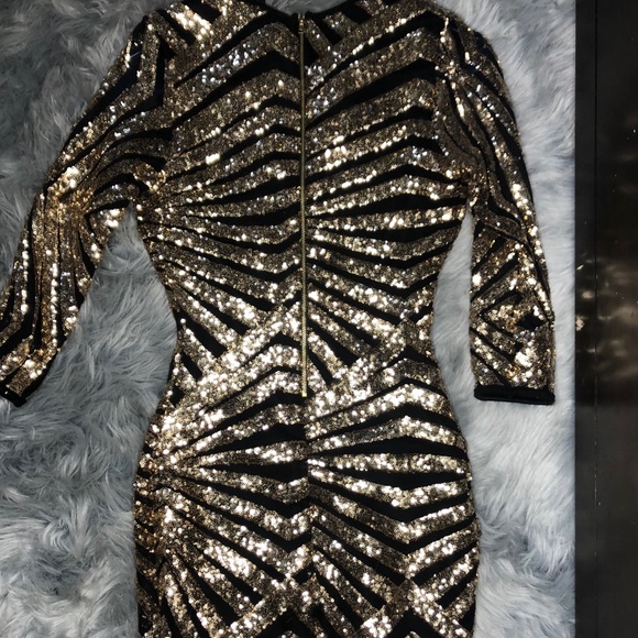 Short Shiny Party Dress - Picture 2 of 3